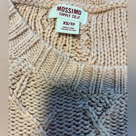 Mossimo Women's Pink Cable Knit Pullover Sweater - Picture 3 of 3